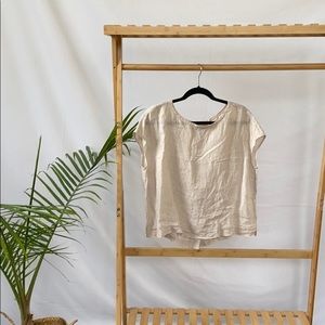 100% linen oversized summer top
